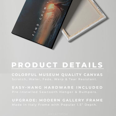 Discover Landscape Storm Canvas Art, Find Calm in the Storm - Landscape, Motivational Canvas Art , FIND CALM IN THE STORM by Original Greattness™ Canvas Wall Art Print