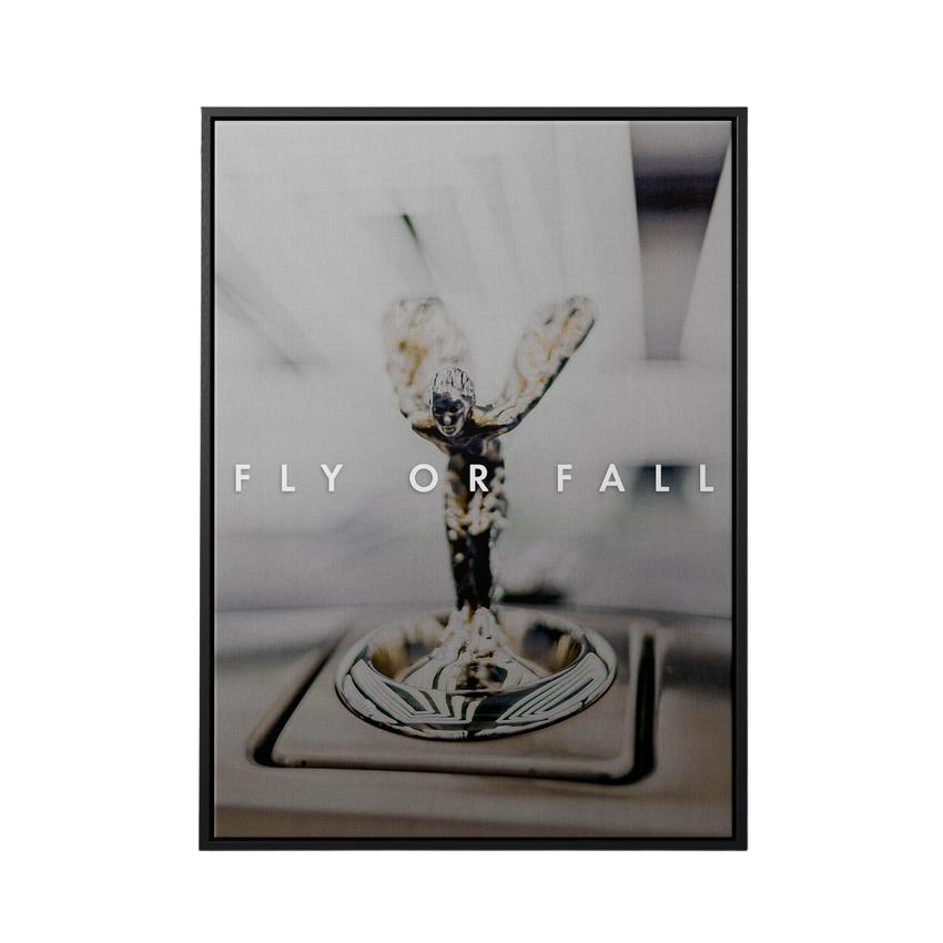 Discover Rolls Royce Motivational Wall Art, Fly or Fall | Spirit of Ecstasy Rolls Royce, Wall Art , FLY OR FALL CANVAS by Original Greattness™ Canvas Wall Art Print