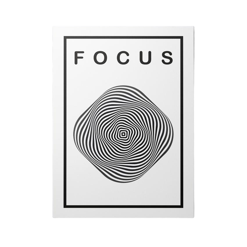 Discover Motivational Canvas Art, Focus (Black Edition) Optical Ilusion Canvas Art, FOCUS (BLACK EDITION) by Original Greattness™ Canvas Wall Art Print