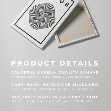 Discover Motivational Canvas Art, Focus (Black Edition) Optical Ilusion Canvas Art, FOCUS (BLACK EDITION) by Original Greattness™ Canvas Wall Art Print