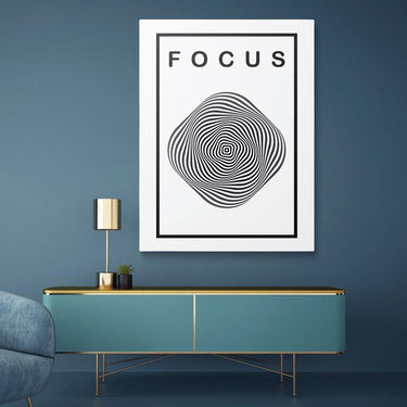 Discover Motivational Canvas Art, Focus (Black Edition) Optical Ilusion Canvas Art, FOCUS (BLACK EDITION) by Original Greattness™ Canvas Wall Art Print