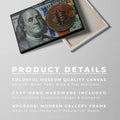 Discover Shop Bitcoin Canvas Art, Franks x Bitcoin - Money Canvas Wall Art, FRANKS X BITCOIN by Original Greattness™ Canvas Wall Art Print
