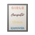 Discover Women Canvas Wall Art, Girls Compete Women Empower, Inspirational Quote Sign, GIRLS COMPETE WOMEN EMPOWER by Original Greattness™ Canvas Wall Art Print