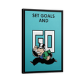 Discover Monopoly Card Canvas Art, Goals and Go - Modern Monopoly Canvas Wall Art, GOALS AND GO by Original Greattness™ Canvas Wall Art Print