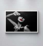 Discover Women Canvas Wall Art, Go for it - Motivational, Photography Canvas Wall Art, GO FOR IT by Original Greattness™ Canvas Wall Art Print