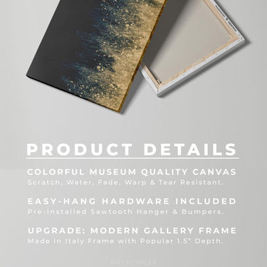 Discover Abstract Canvas Art, Abstract Black Gold Canvas Wall Art for Home & Office, GOLD UNIVERSE by Original Greattness™ Canvas Wall Art Print