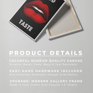Discover Shop Red Lips Canvas Art, Red Lips Canvas Wall Art, Modern Pop Art Lips, Red Lips Wall Art by Original Greattness™ Canvas Wall Art Print