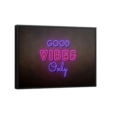 Discover Motivational Canvas Art, Neon Night Light Canvas Wall Art, Good Vibes Only , GOOD VIBES ONLY CANVAS by Original Greattness™ Canvas Wall Art Print