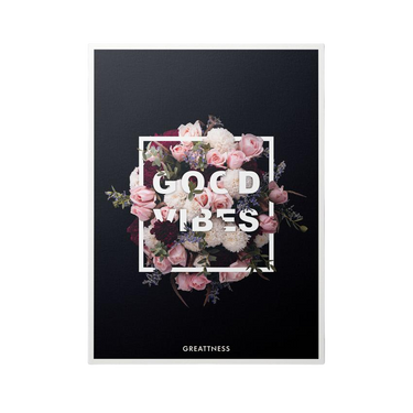 Discover Motivational Canvas Art, Good Vibes (Rose Edition) Canvas Art | Artwork for Gym or Office, GOOD VIBES (ROSE EDITION) by Original Greattness™ Canvas Wall Art Print