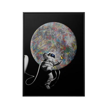 Discover Shop Astronaut Graffiti Wall Art, Graffiti Moon Space Astronaut My Limit Beyond the Sky Poster Paint Canvas, GRAFFITI MOON by Original Greattness™ Canvas Wall Art Print