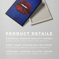 Discover Lips Canvas Wall Art, Grunge Lips Canvas Art, Modern Pop Art Lips Sign Print, GRUNGE LIPS by Original Greattness™ Canvas Wall Art Print