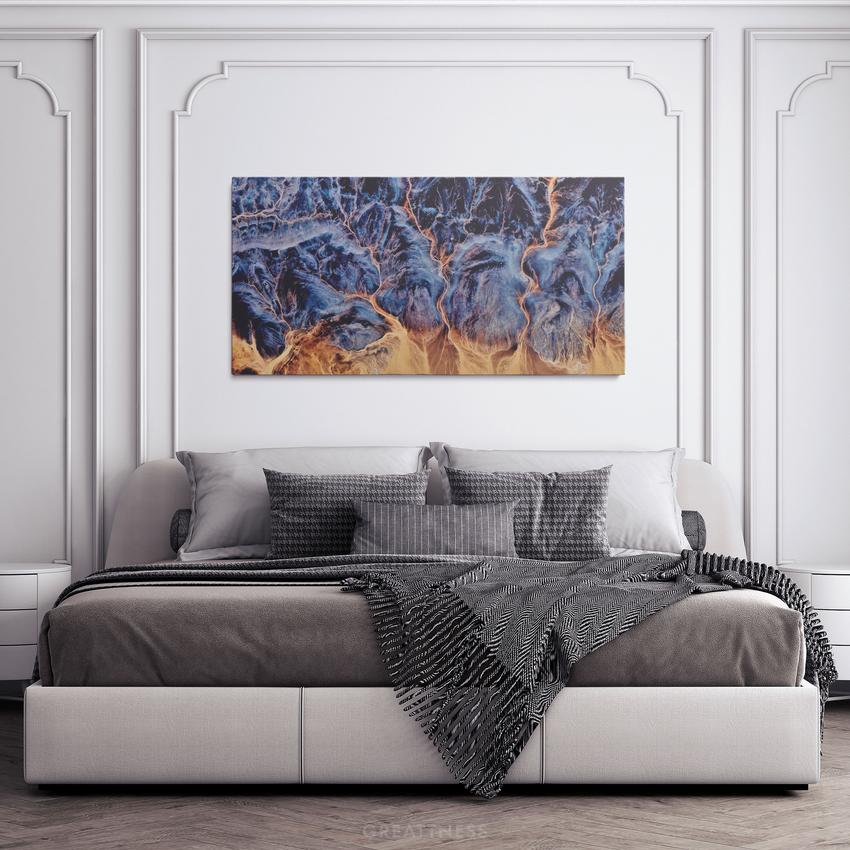 Discover Greattness Original, Himalaya Gold Abstract Modern Canvas Art, HIMALAYA GOLD by Original Greattness™ Canvas Wall Art Print