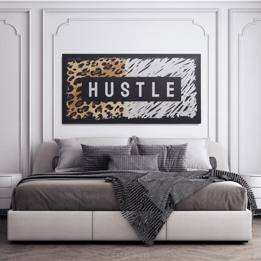 Discover Motivational Canvas Art, Hustle Motivational Canvas Wall Art, LEO HUSTLE by Original Greattness™ Canvas Wall Art Print