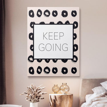 Discover Inspirational Workspace Canvas Art, Keep Going Motivational Canvas Print Poster Wall Art Decor, KEEP GOING (ROSE EDITION) by Original Greattness™ Canvas Wall Art Print