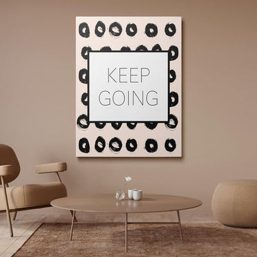Discover Inspirational Workspace Canvas Art, Keep Going Motivational Canvas Print Poster Wall Art Decor, KEEP GOING (ROSE EDITION) by Original Greattness™ Canvas Wall Art Print