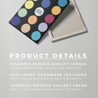 Discover Motivational Canvas Art, Keep Your Circle Small Black Colorful Canvas Art, KEEP YOUR CIRCLE SMALL BLACK by Original Greattness™ Canvas Wall Art Print