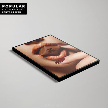 Discover Chanel Lips Canvas Art, La Chocolat, Luxury Fashion Chanel Canvas Wall Art, LA CHOCOLAT CHANEL CANVAS by Original Greattness™ Canvas Wall Art Print
