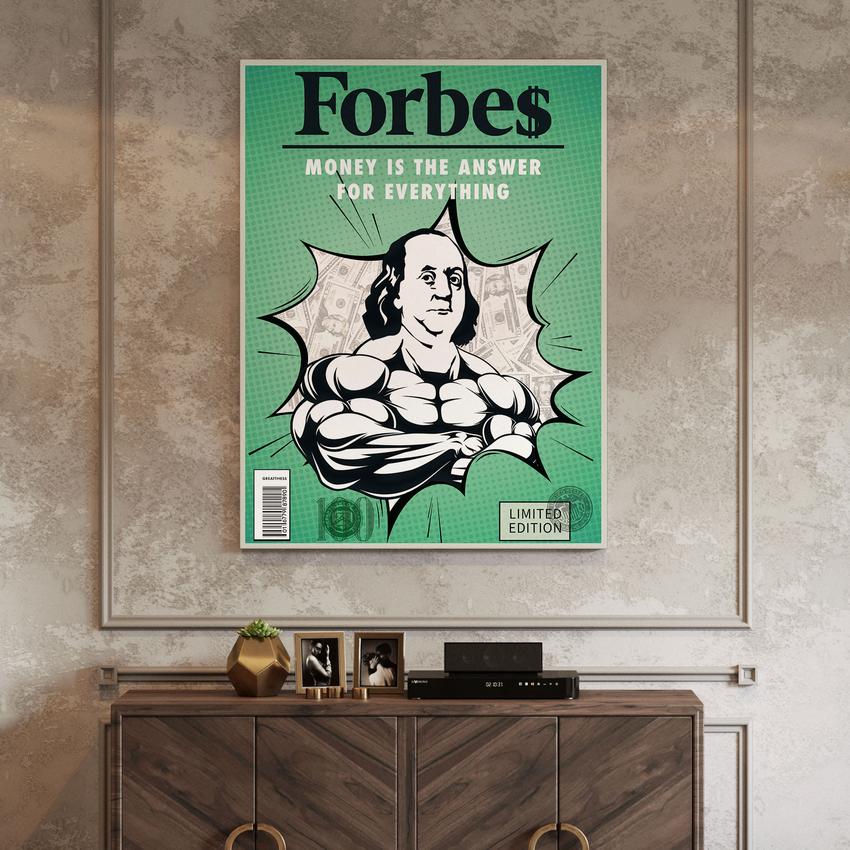 Discover Forbes Money Canvas Art, Limited Edition Money Forbes Canvas Wall Art, LIMITED FORBES CANVAS by Original Greattness™ Canvas Wall Art Print