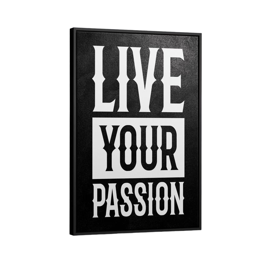 Discover Motivational Office Wall Art, Live Your Passion Quote Sign Success Canvas Art Wall Decor, LIVE YOUR PASSION by Original Greattness™ Canvas Wall Art Print