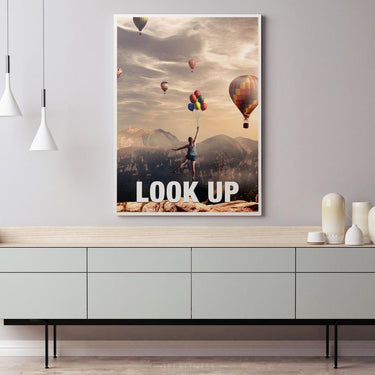 Discover Greattness Original, Look up Canvas Wall Art, Success Motivational Wall Decor, LOOK UP CANVAS by Original Greattness™ Canvas Wall Art Print