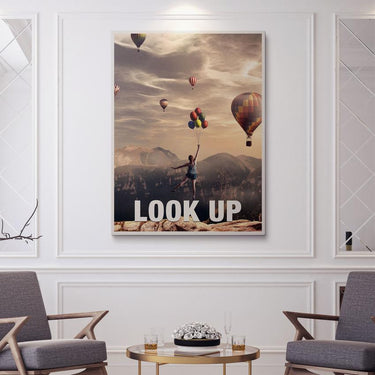 Discover Greattness Original, Look up Canvas Wall Art, Success Motivational Wall Decor, LOOK UP CANVAS by Original Greattness™ Canvas Wall Art Print