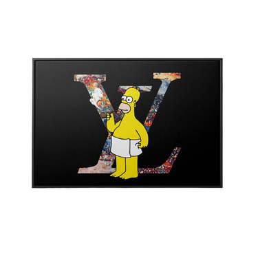 Discover Homer Simpson Wall Art, Homer Simpson Louis Vuitton Luxury Canvas Wall Art, LV AFTERPARTY by Original Greattness™ Canvas Wall Art Print