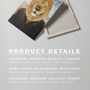 Discover Lion Suit Canvas Art, Louis Vuitton LV Lion Suit Canvas Wall Art, Louis Vuitton LION by Original Greattness™ Canvas Wall Art Print
