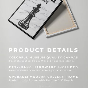 Discover Game Room Chess Canvas Art, Motivational Chess Room Canvas Wall Art, MAKE YOUR MOVE by Original Greattness™ Canvas Wall Art Print