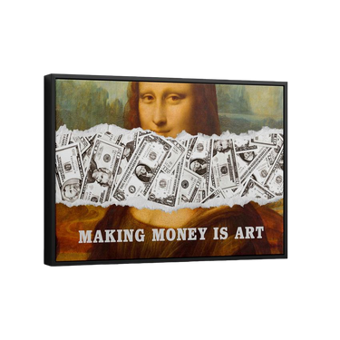 Discover Shop Mona Lisa Money Wall Art, Mona Lisa Money Dollar Wall Art, Success Canvas, MAKING MONEY IS ART by Original Greattness™ Canvas Wall Art Print