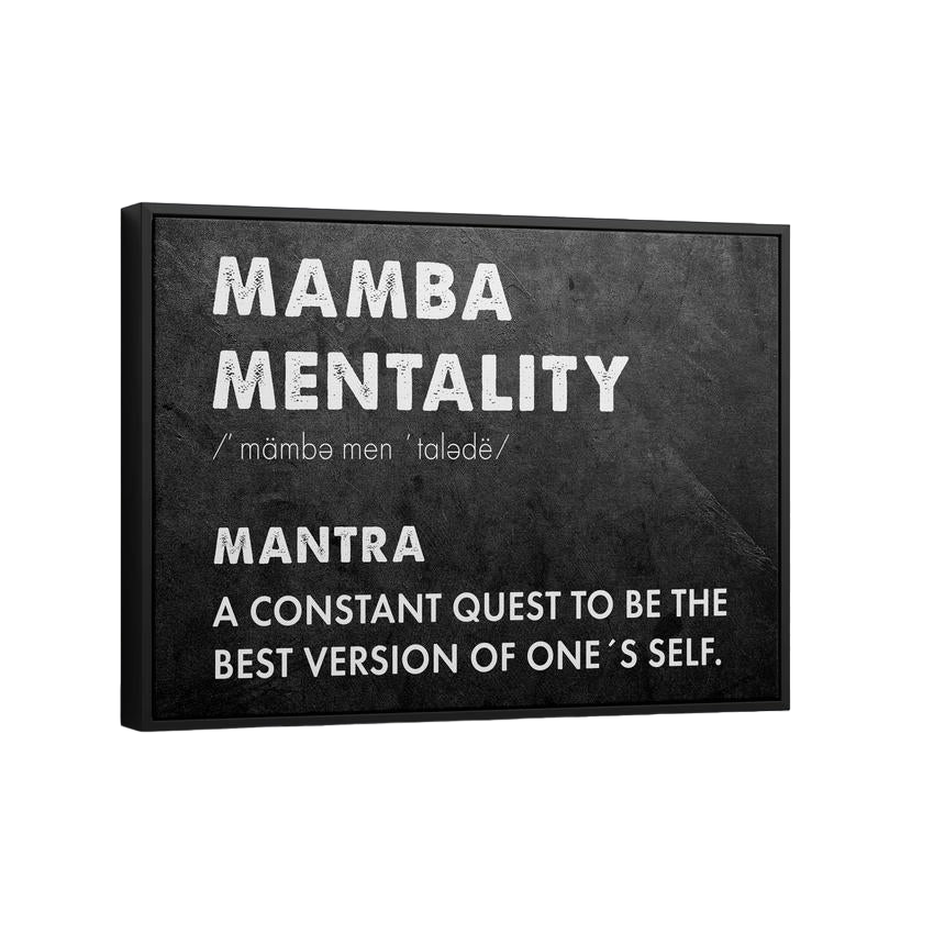 Discover Motivational Mamba Mentality Wall Art, Mamba Mentality | Motivational Canvas Wall Art, MAMBA MENTALITY by Original Greattness™ Canvas Wall Art Print