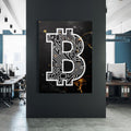 Discover Shop Bitcoin Canvas Art, Marble Bitcoin Canvas Wall Art, MARBLE BITCOIN CANVAS by Original Greattness™ Canvas Wall Art Print