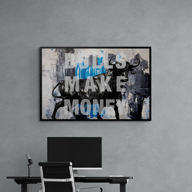 Discover Stock Money Wall Art, Bulls Make Money Canvas Art, BULLS MAKE MONEY by Original Greattness™ Canvas Wall Art Print