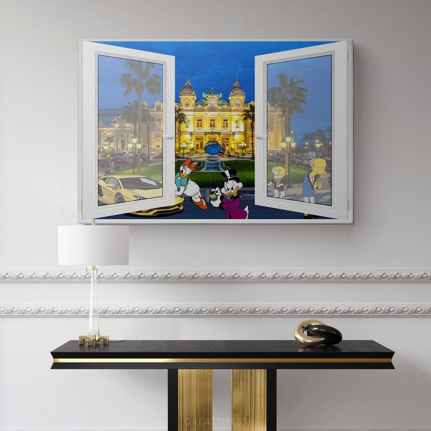 Discover Shop Monaco Inspirational Wall Art, Monaco View Window Canvas Wall Art Prints, MONACO VIEW by Original Greattness™ Canvas Wall Art Print