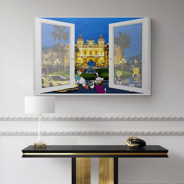 Discover Shop Monaco Inspirational Wall Art, Monaco View Window Canvas Wall Art Prints, MONACO VIEW by Original Greattness™ Canvas Wall Art Print