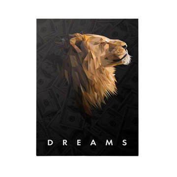 Discover Greattness Original, Money Dreams, Money Wall Art Success Artwork, MONEY DREAMS by Original Greattness™ Canvas Wall Art Print