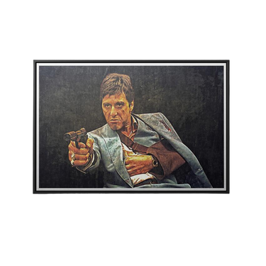 Discover Tony Montana Canvas Wall Art, Montagun Scarface Iconic Canvas Wall Art, MONTAGUN by Original Greattness™ Canvas Wall Art Print