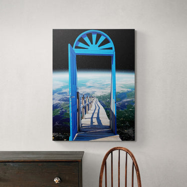 Discover Space Earth Canvas Art, Moon Space Walk Door Canvas Wall Art, MOON SPACE WALK by Original Greattness™ Canvas Wall Art Print