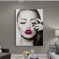 Discover Elegant Women Canvas Art, Neon Kiss Sexy Women Photography Canvas Wall Art, NEON WOMEN KISS by Original Greattness™ Canvas Wall Art Print