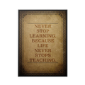 Discover Motivational Canvas Wall Art, Never Stop Learning Old Book Vintage Retro Canvas Wall Art, NEVER STOP LEARNING by Original Greattness™ Canvas Wall Art Print