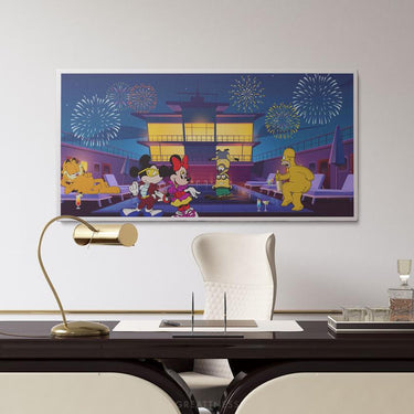 Discover Disney Cartoon Canvas Wall Art, Designer Disney Cartoon Wall Art by Greattness, DISNEY CARTOON NEW YEAR by Original Greattness™ Canvas Wall Art Print