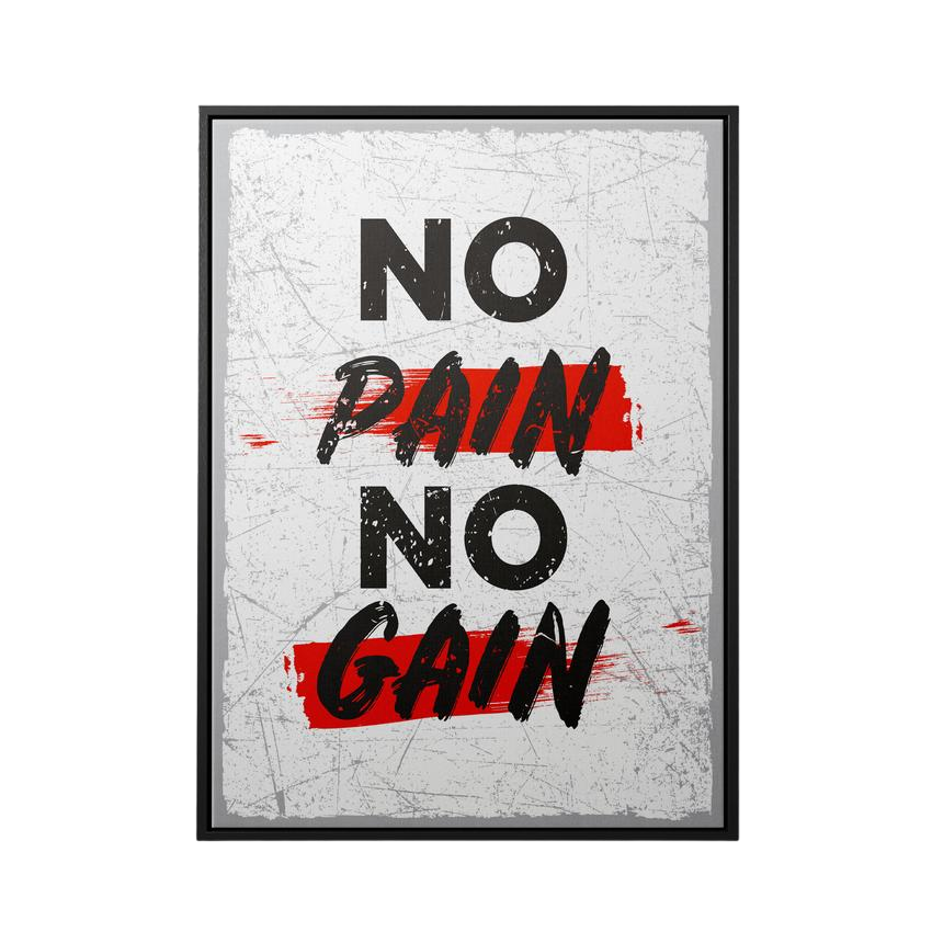 Discover Motivational Canvas Art, No Pain No Gain Quote Motivational Sign Canvas Wall Art, NO PAIN NO GAIN by Original Greattness™ Canvas Wall Art Print