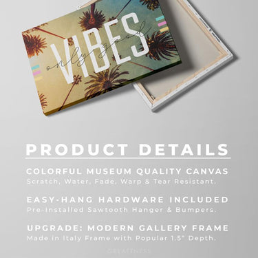 Discover Shop Good Vibes Canvas Art, Only Good Vibes, Vintage Inspirational Canvas Art, ONLY GOOD VIBES by Original Greattness™ Canvas Wall Art Print