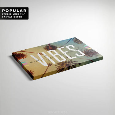Discover Shop Good Vibes Canvas Art, Only Good Vibes, Vintage Inspirational Canvas Art, ONLY GOOD VIBES by Original Greattness™ Canvas Wall Art Print