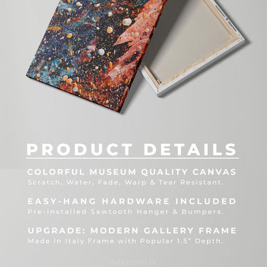 Discover Oil Painting Canvas Wall Art, Modern Abstract Colorful Dirty Wall Art Decor, ORANGE POP by Original Greattness™ Canvas Wall Art Print