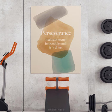 Discover Inspirational Canvas Art, Perseverance Wellness Yoga Quote Meditation Canvas Wall Art, PERSEVERANCE YOGA CANVAS by Original Greattness™ Canvas Wall Art Print