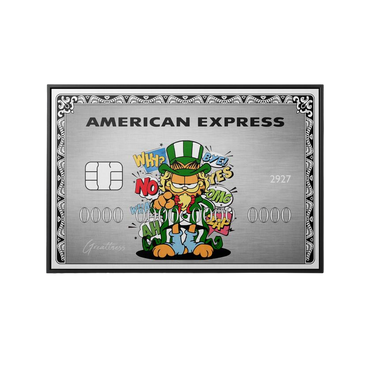 Discover Garfield Amex Card Canvas Art, Garfield American Express Canvas Wall Art, PLATINUM GARFIELD AMEX by Original Greattness™ Canvas Wall Art Print