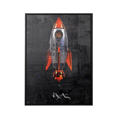 Discover Motivational Canvas Art, Rocket Capsule Painting Space Black Canvas Art, ROCKET CAPSULE by Original Greattness™ Canvas Wall Art Print