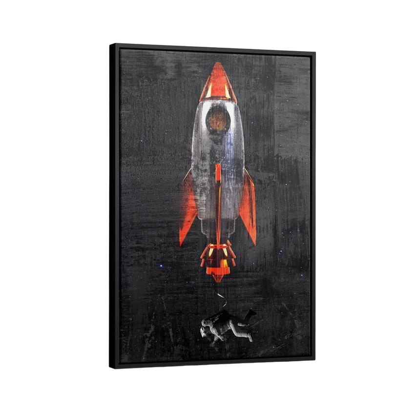 Discover Motivational Canvas Art, Rocket Capsule Painting Space Black Canvas Art, ROCKET CAPSULE by Original Greattness™ Canvas Wall Art Print