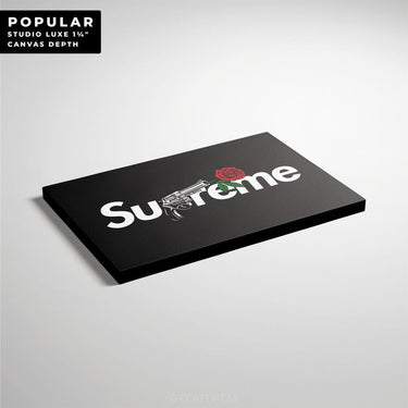 Discover Shop Supreme Canvas Wall Art, Supreme x Rose - Canvas Print Wall Art by Greattness, SUPREME X ROSE by Original Greattness™ Canvas Wall Art Print