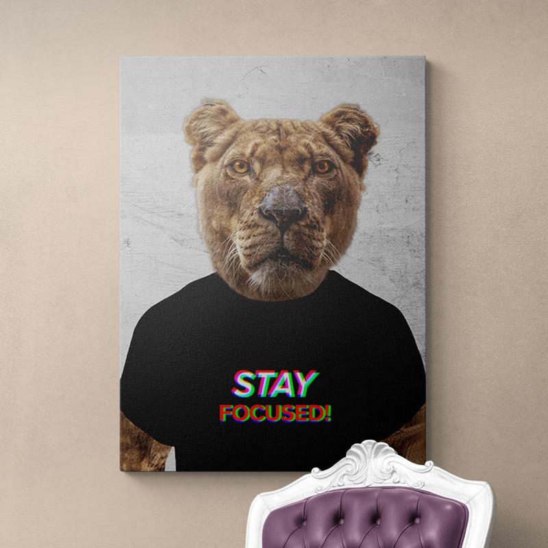 Discover Lion Suit Canvas Art, The King Bundle Prints | Motivational Canvas Set of 2 Art Pieces, THE KING BUNDLE by Original Greattness™ Canvas Wall Art Print